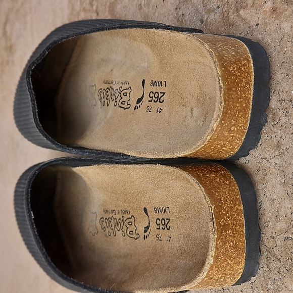 Birkenstock Birki’s Women’s Sz 10 Black Leather Slip-On Mule Clog - Picture 7 of 11